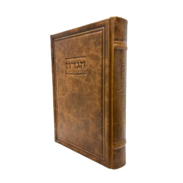 Antique Leather Haggadah, Hameforash Frame Design