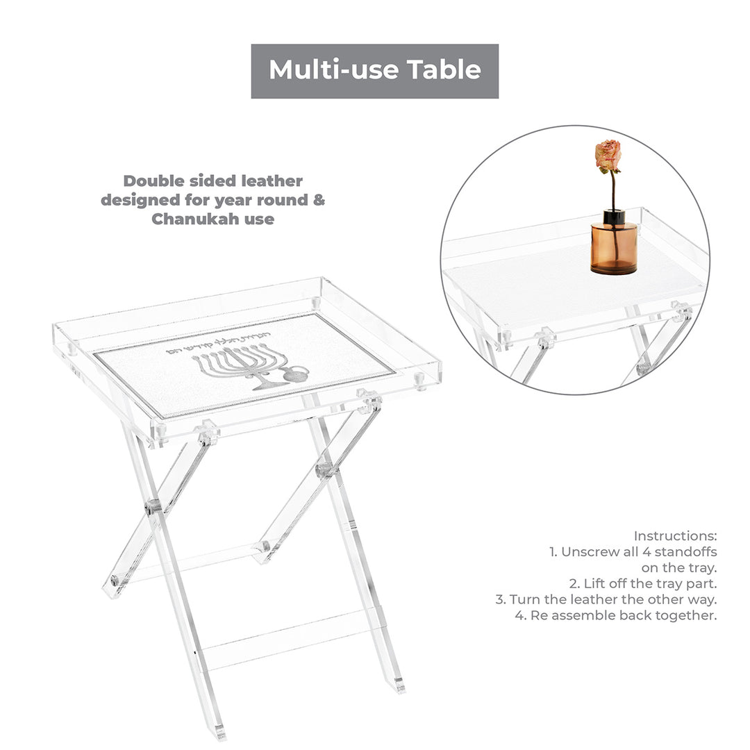 Leatherite Folding Table