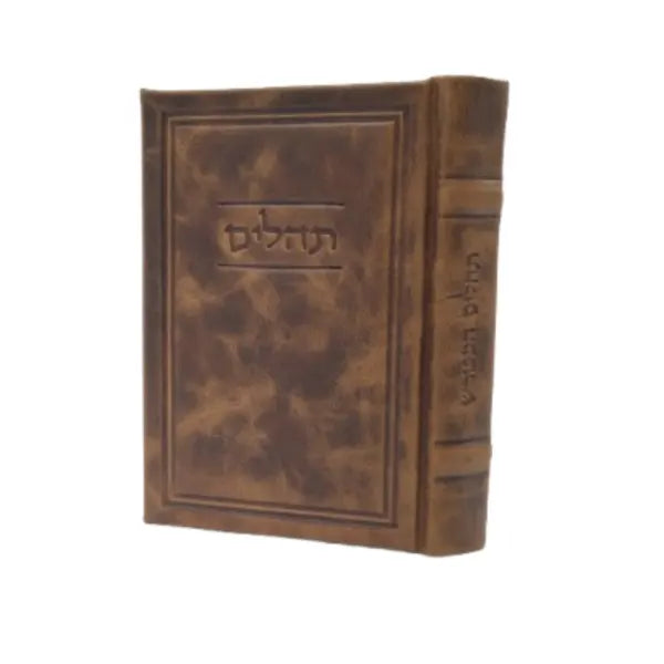 Antique Leather Tehillim Hameforash, Frame Design