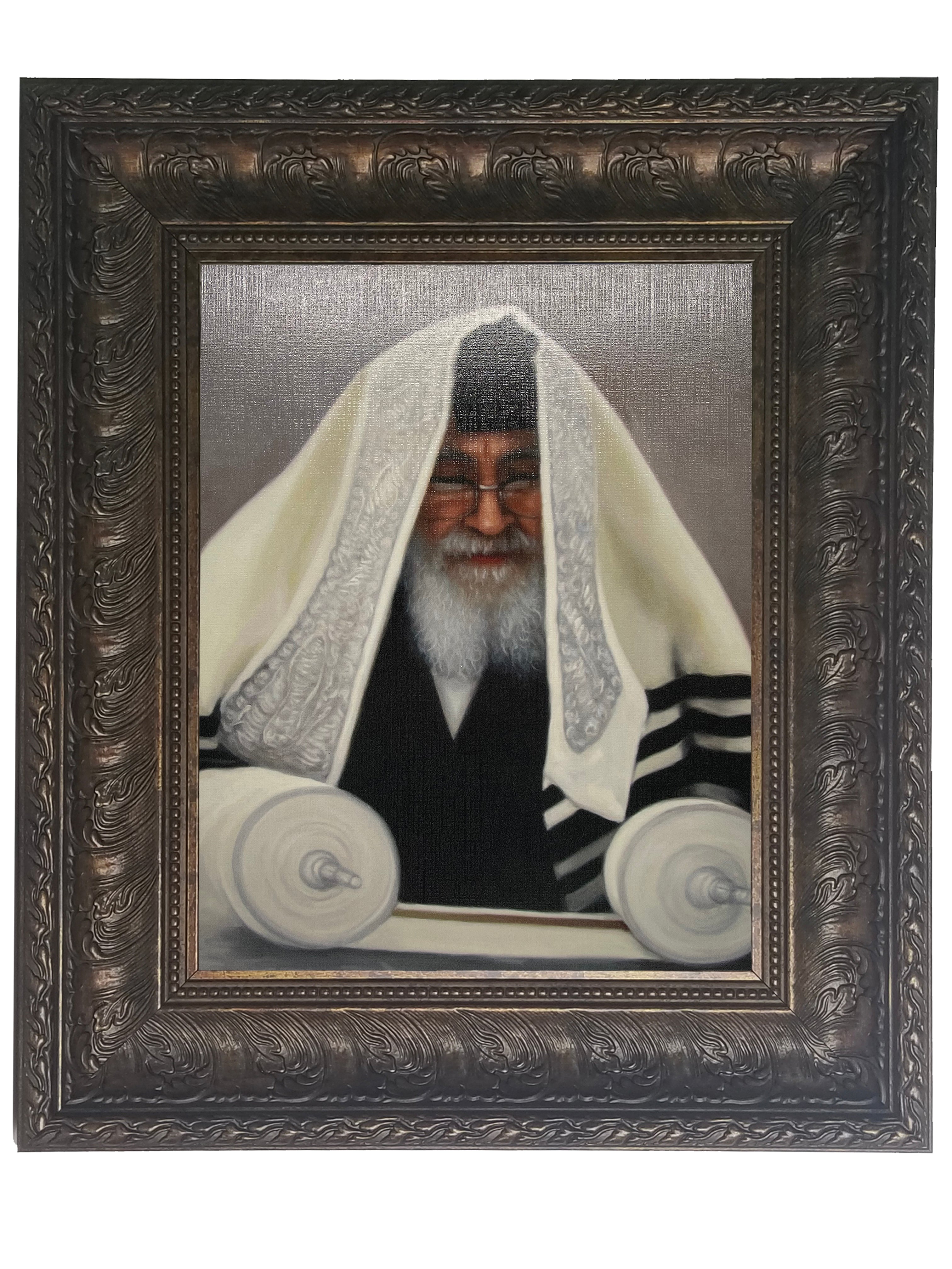 Skver Rebbe with Sefer Torah