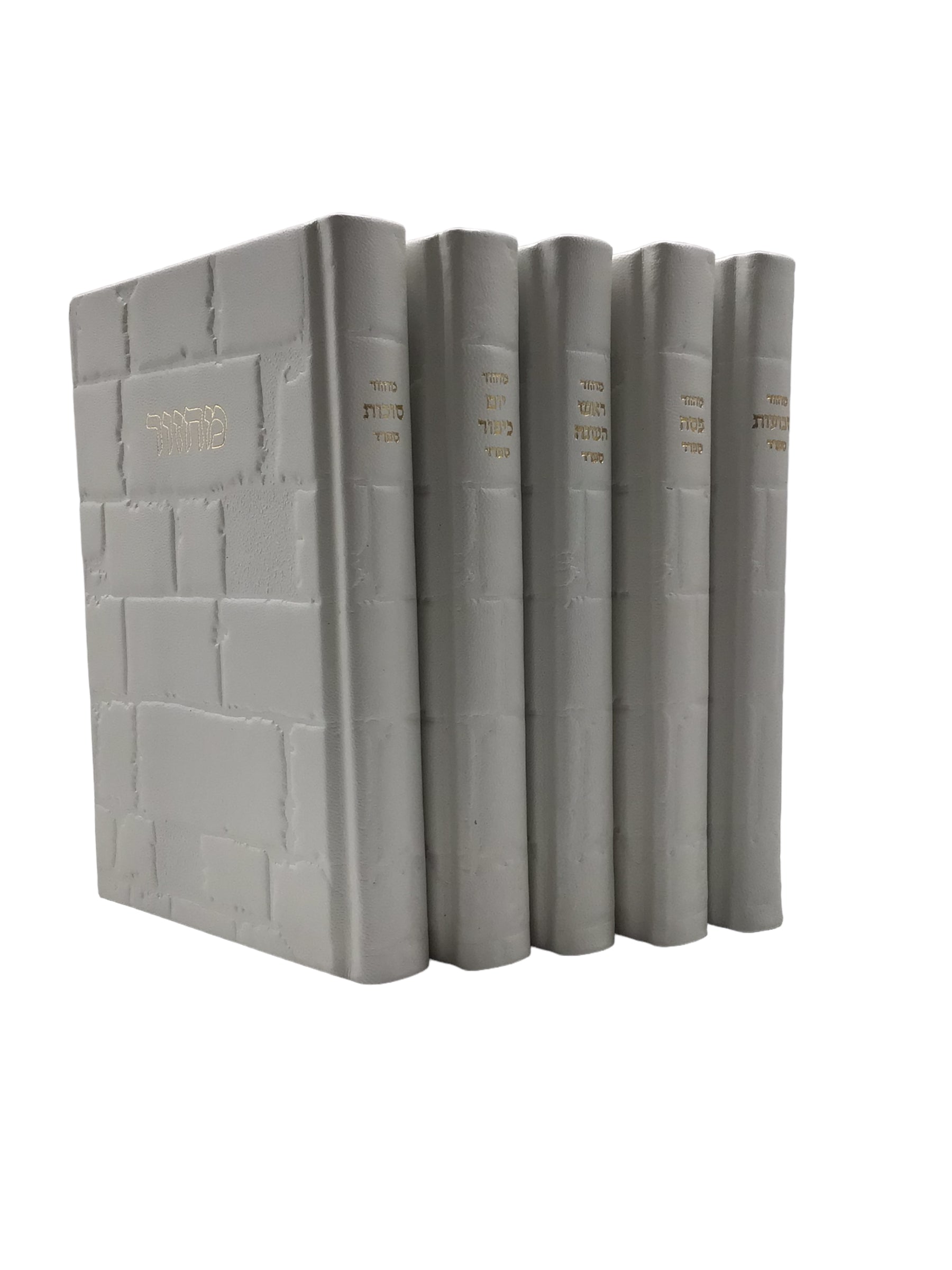 Antique Leather Machzorim, Eis Rutzon, Kosel Design, 5V Set